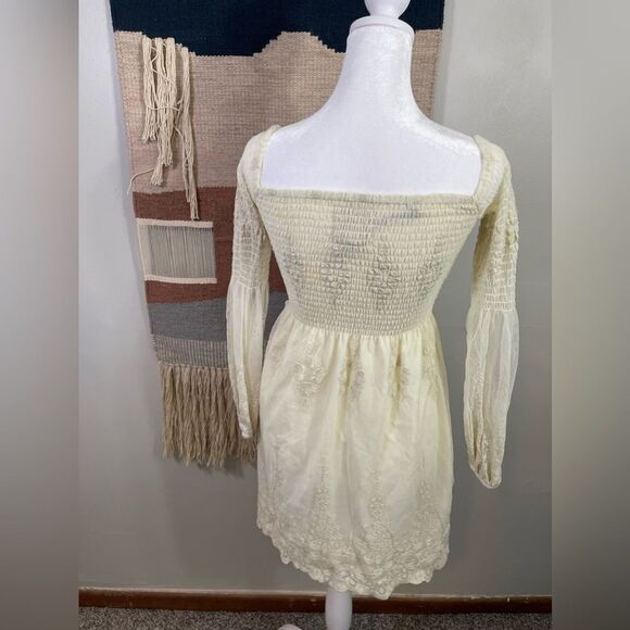 Chaser Lace Long sleeve Embroidered Baby Doll Dress XS - Picture 4 of 7